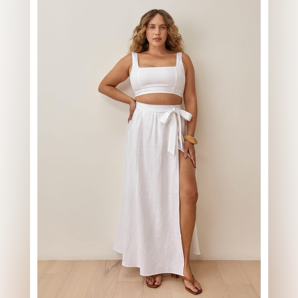 Reformation Palm Linen Two Piece Set - Brand New with Tags